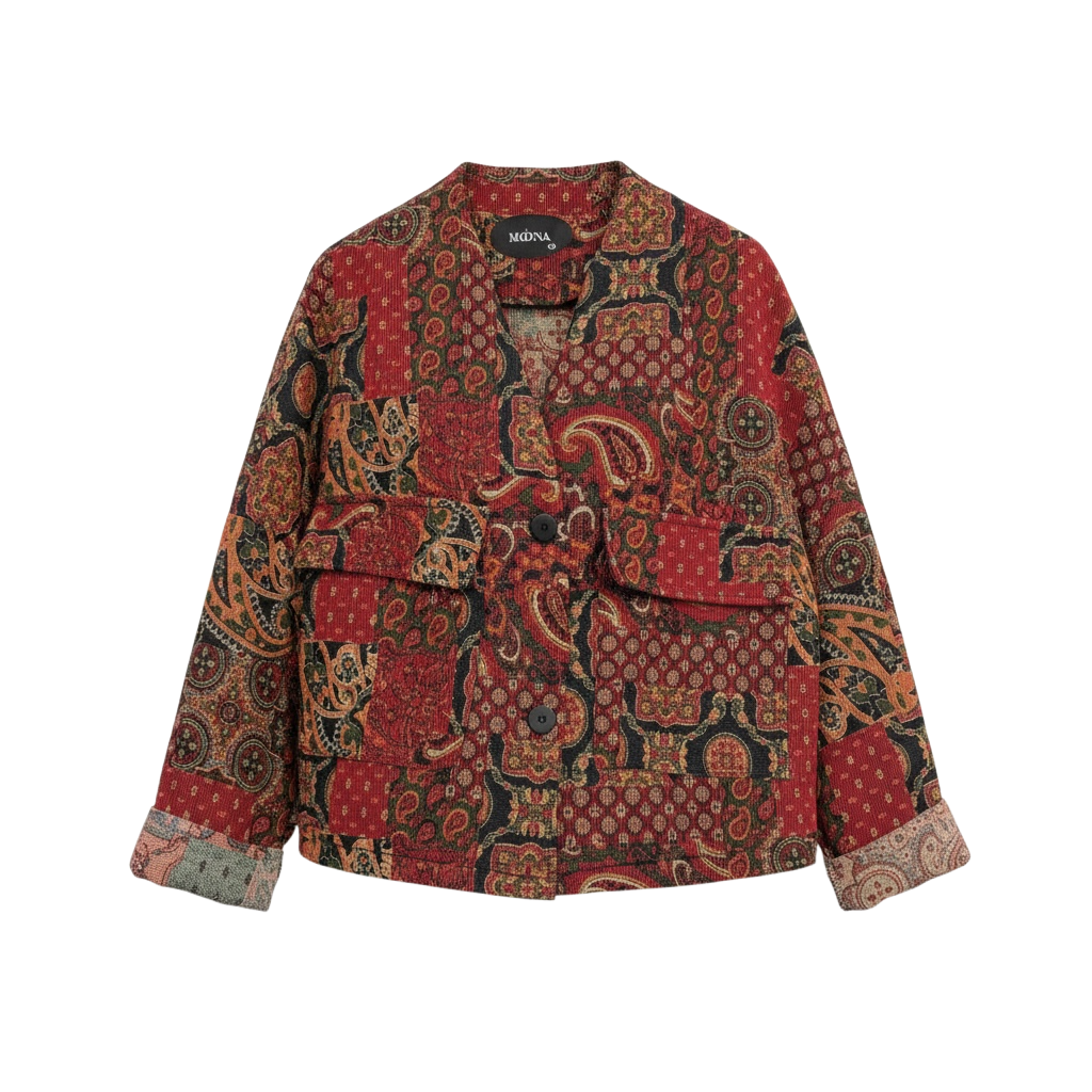 Chaqueta EVORA de La Mariposa. Variante Rojo. Imagen 1.
