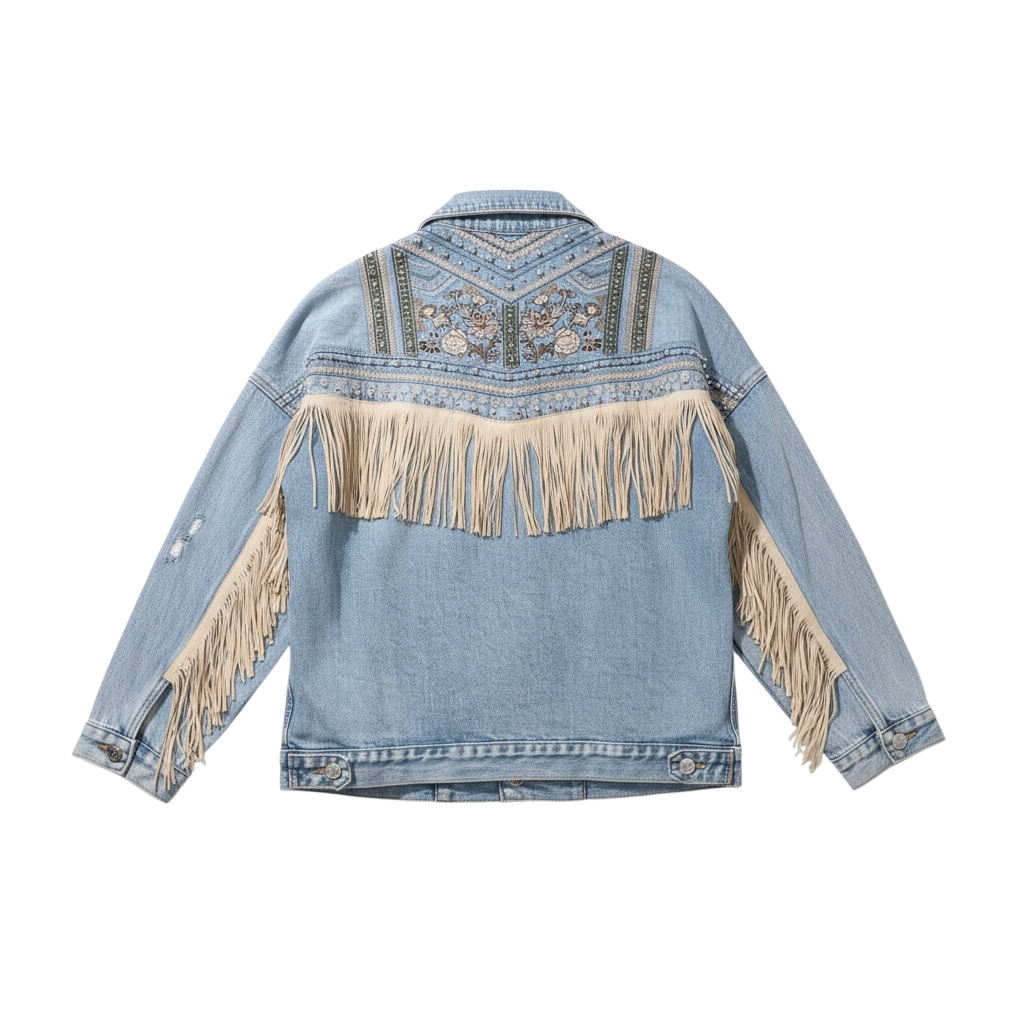 Chaqueta TREVISO de La Mariposa. Color azul. Vista posterior.