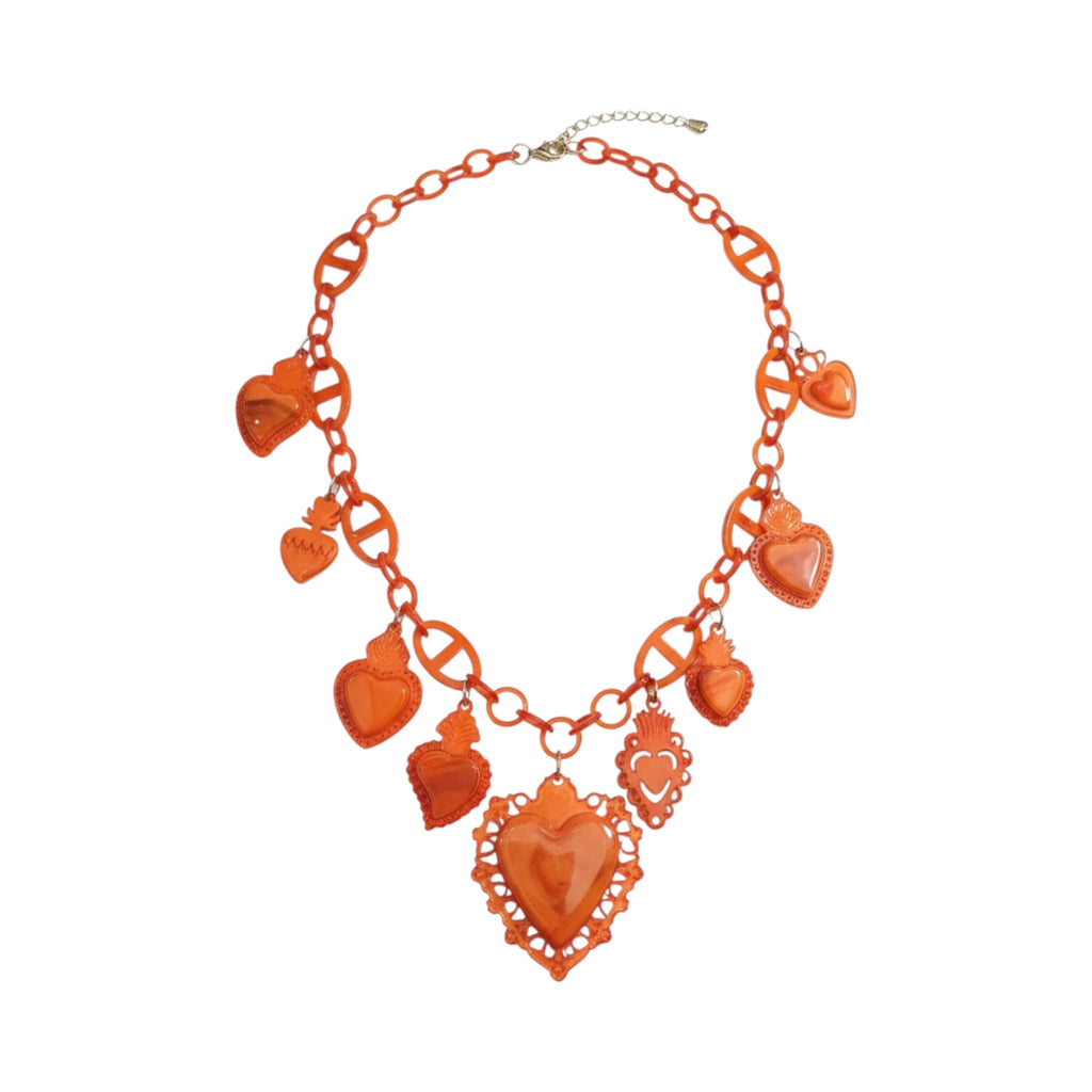 Collar UNO de La Mariposa. Variante Naranja. Imagen 1.