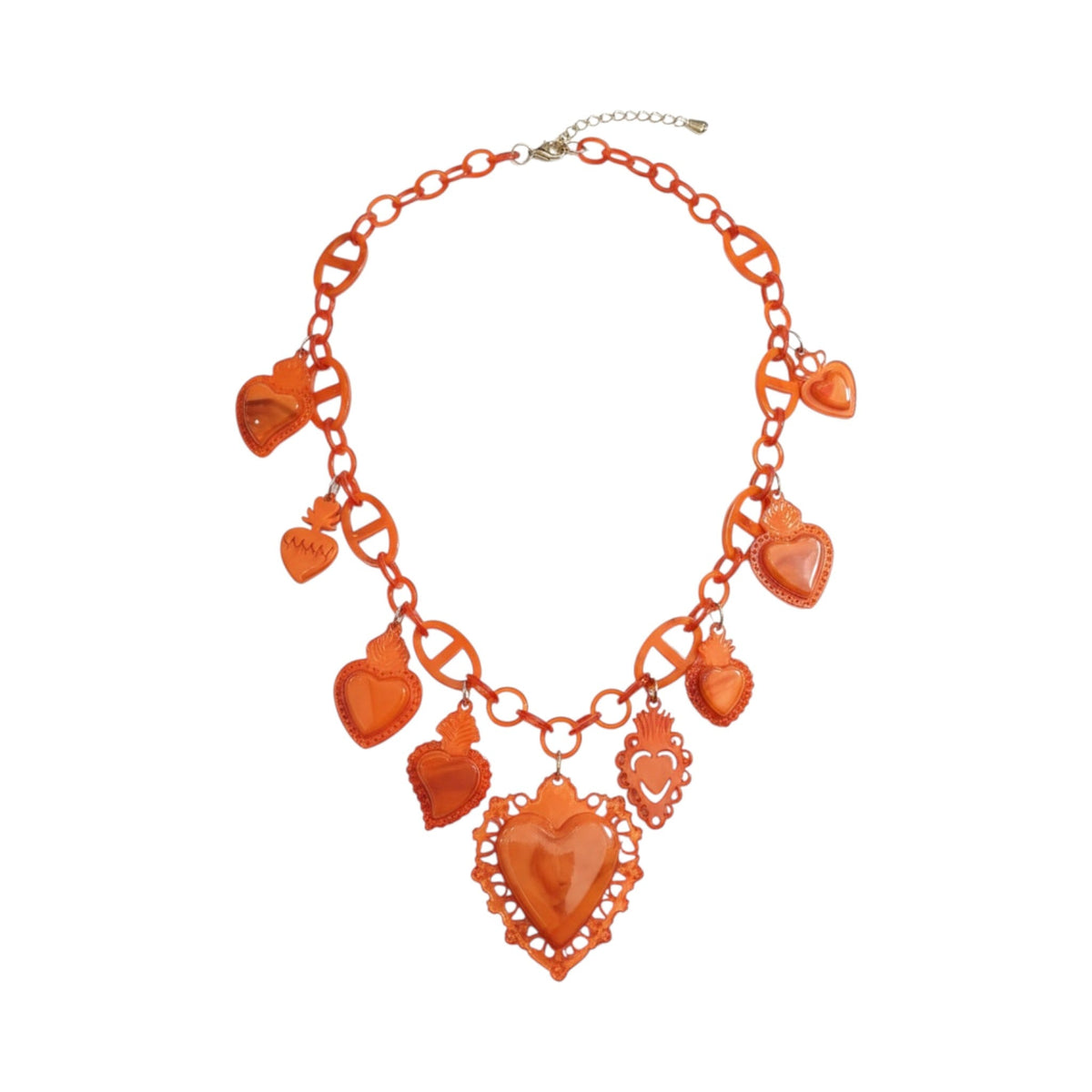 Collar UNO de La Mariposa. Variante Naranja. Imagen 1.