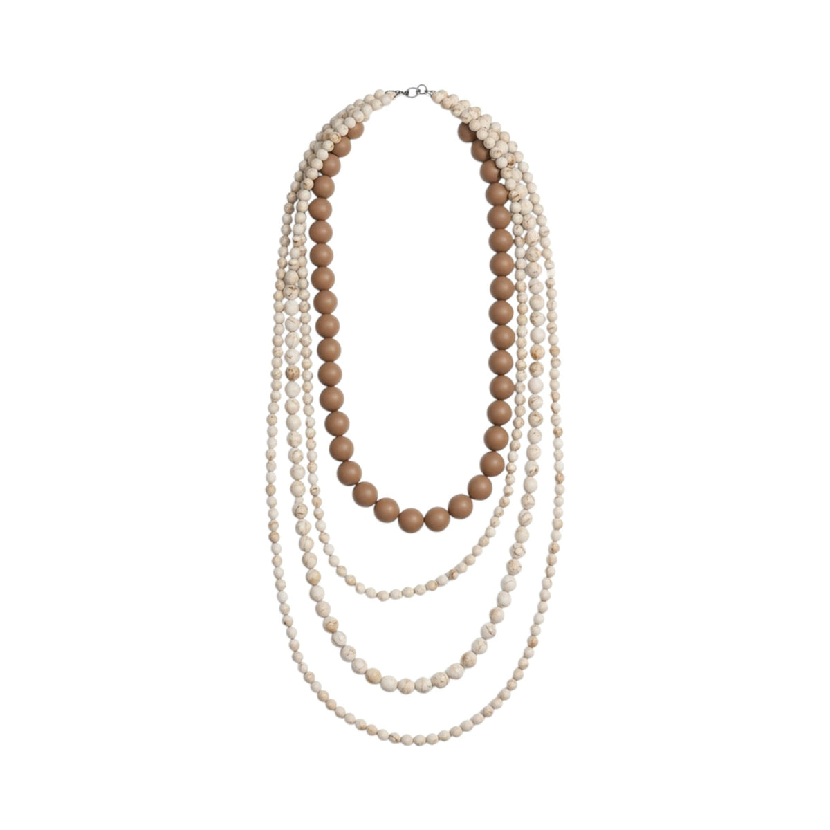 Collar VERTEX de La Mariposa. Variante Beige. Imagen 1.