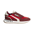 Zapatilla Corina JASMIN de La Mariposa, variante rojo, con cordones. Vista lateral.