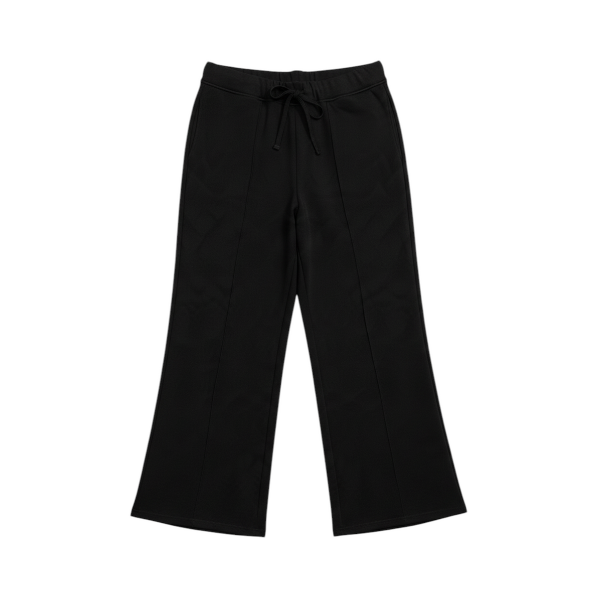 Pantalón ancho con cintura elástica PAVIA de La Mariposa, color Negro. Vista delantera.