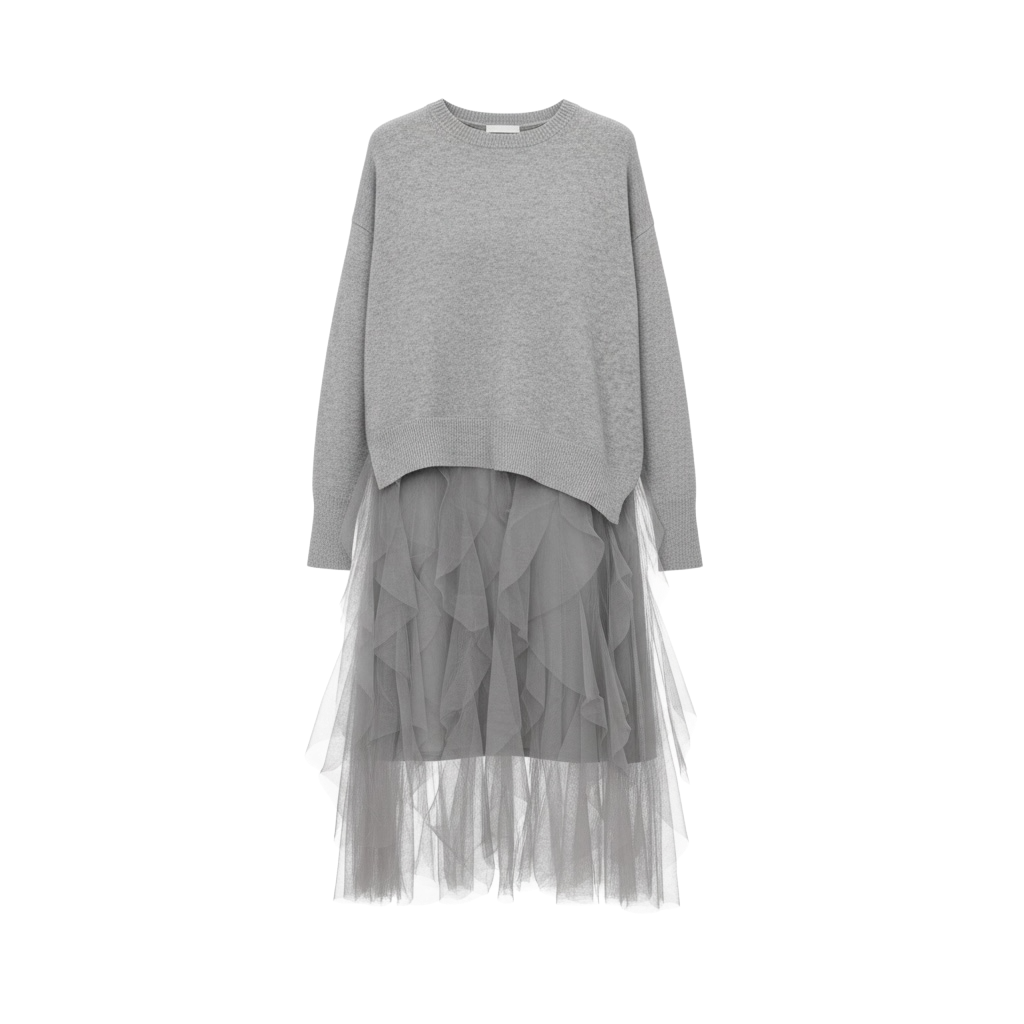 Vestido ARACENA de La Mariposa. Variante Gris. Imagen 1.