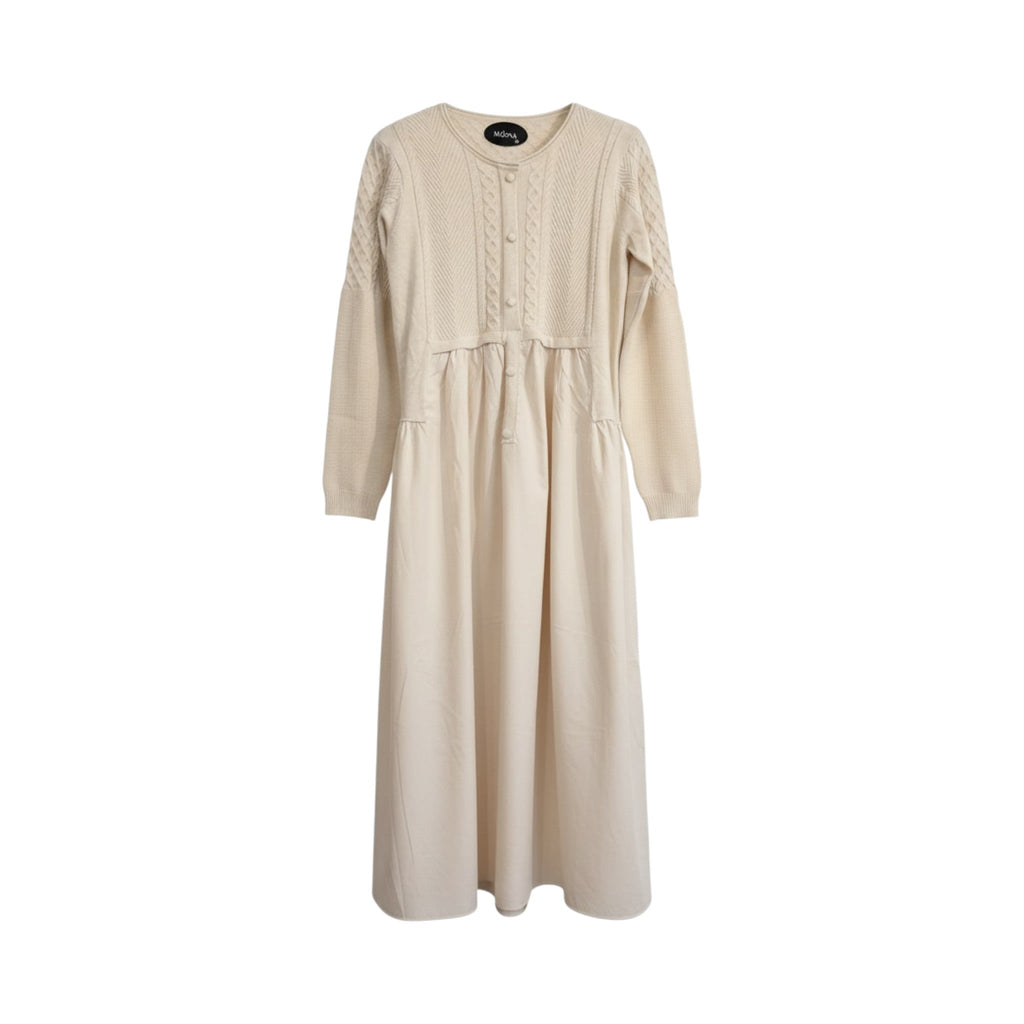Vestido BRESCIA de La Mariposa. Variante Beige. Imagen 1.