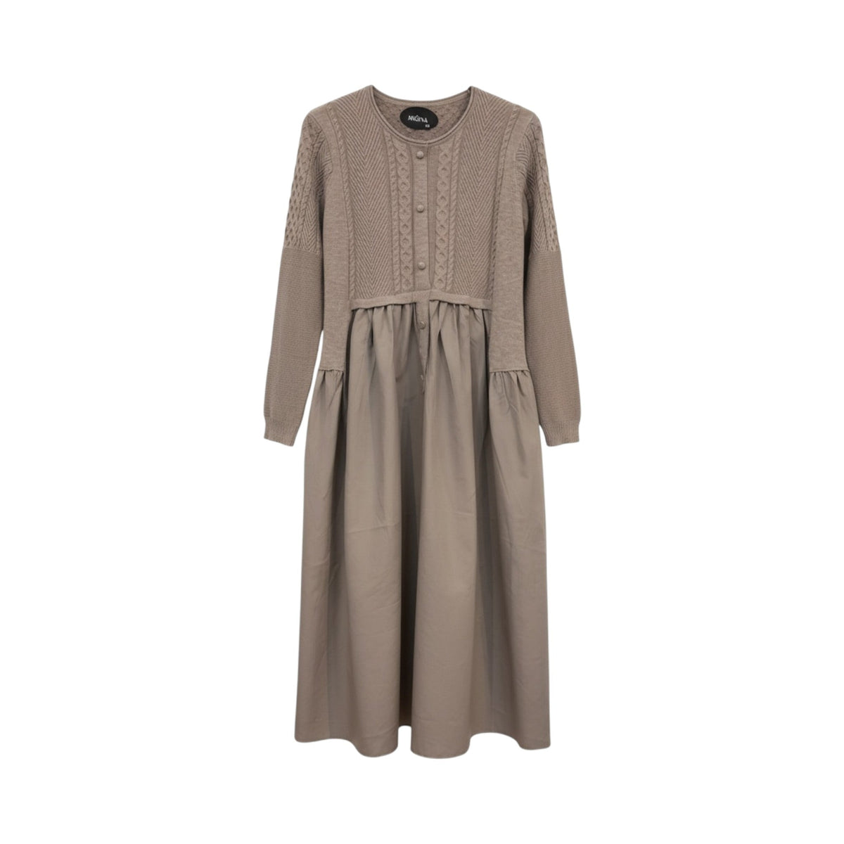 Vestido BRESCIA de La Mariposa. Variante Piedra. Imagen 3.